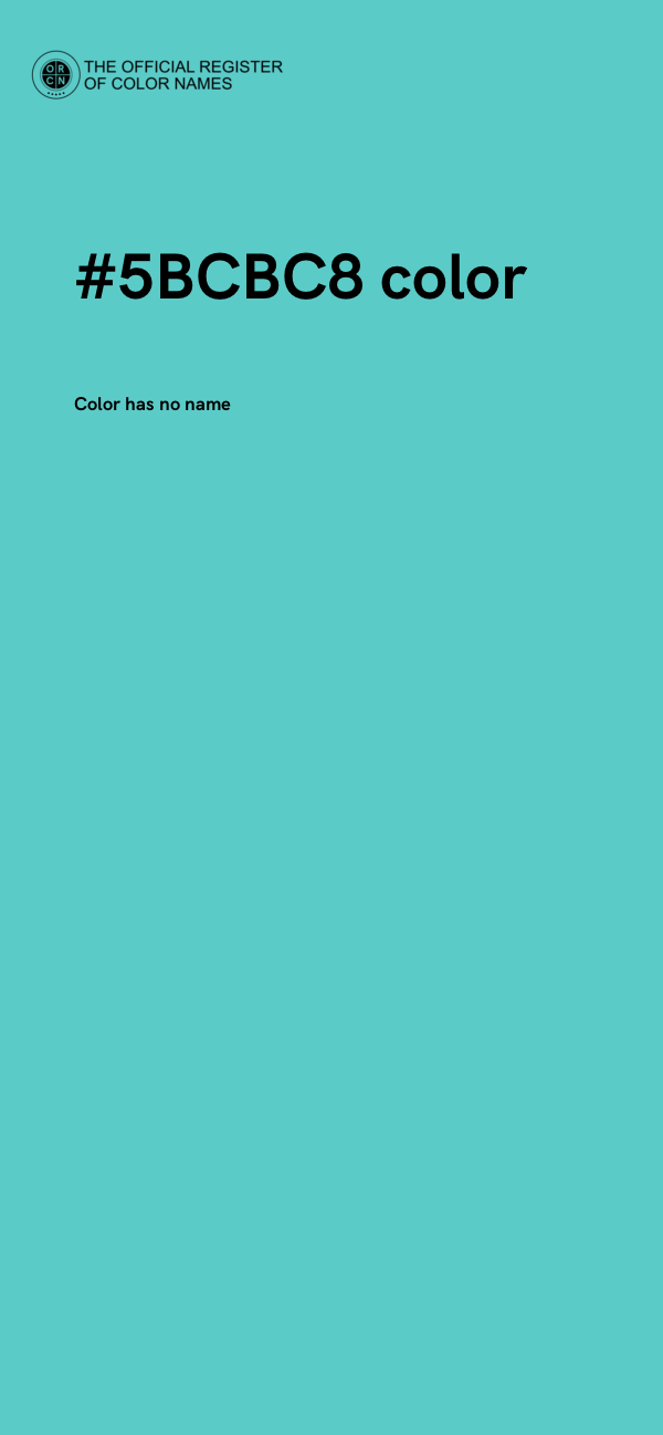 #5BCBC8 color image