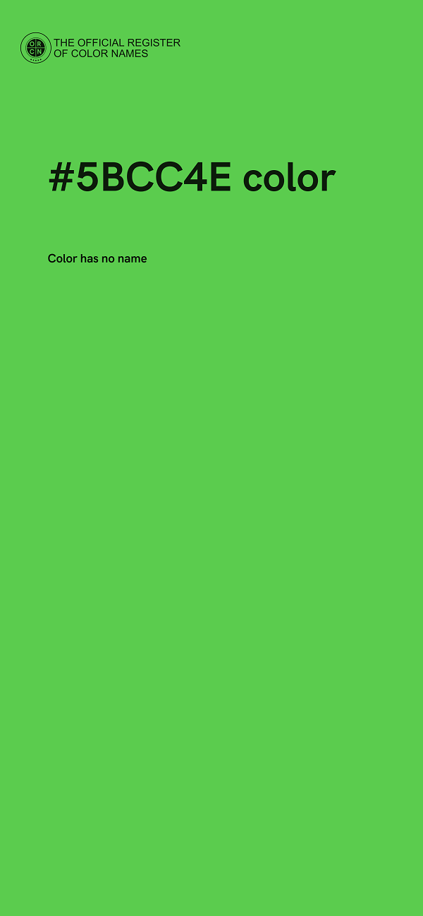 #5BCC4E color image