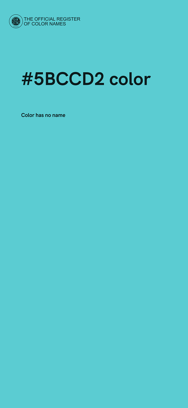 #5BCCD2 color image