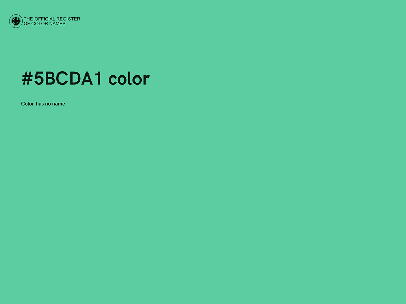 #5BCDA1 color image