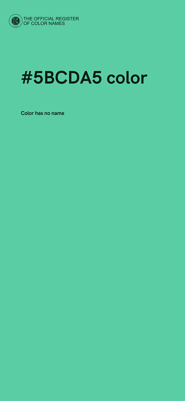#5BCDA5 color image