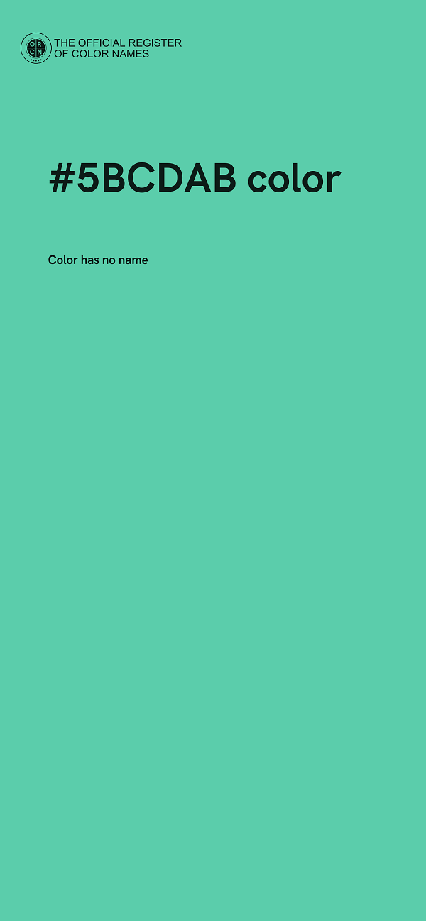 #5BCDAB color image