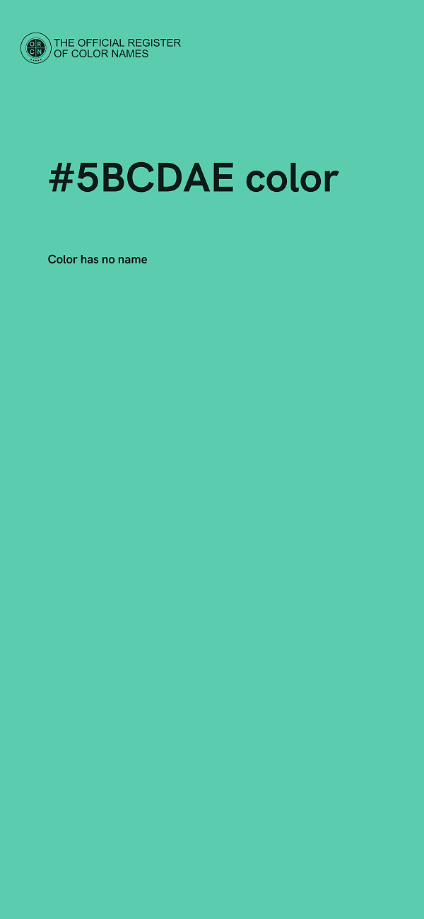 #5BCDAE color image