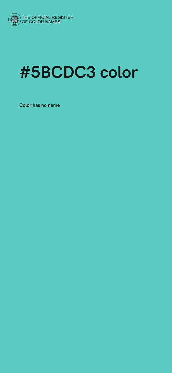 #5BCDC3 color image