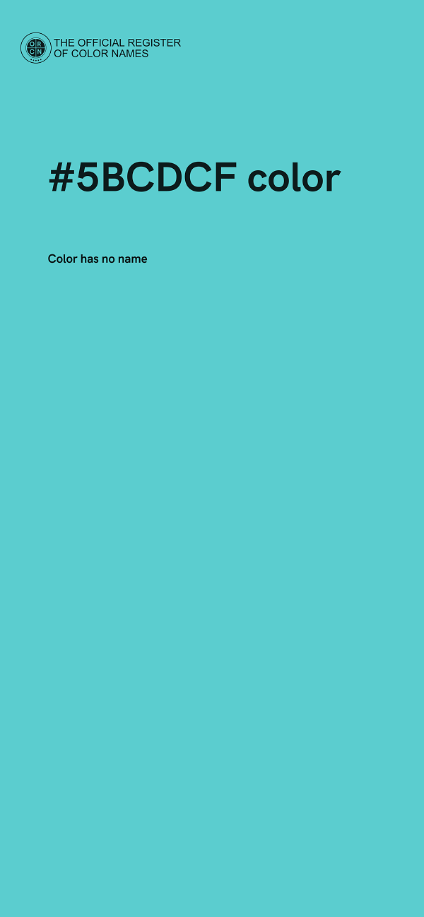 #5BCDCF color image