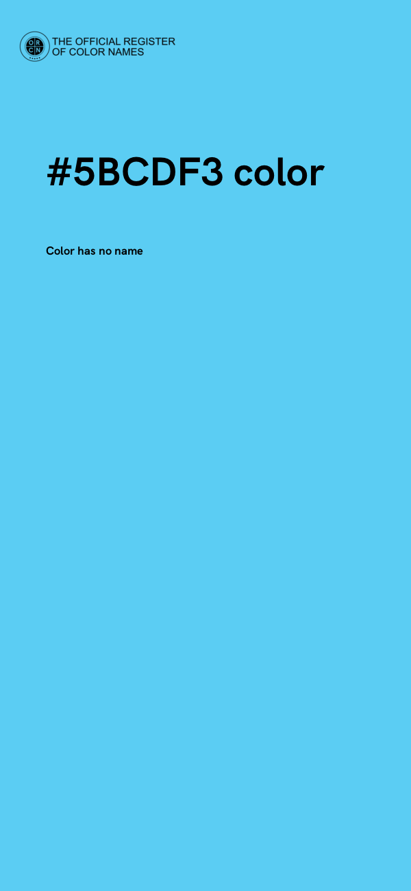 #5BCDF3 color image