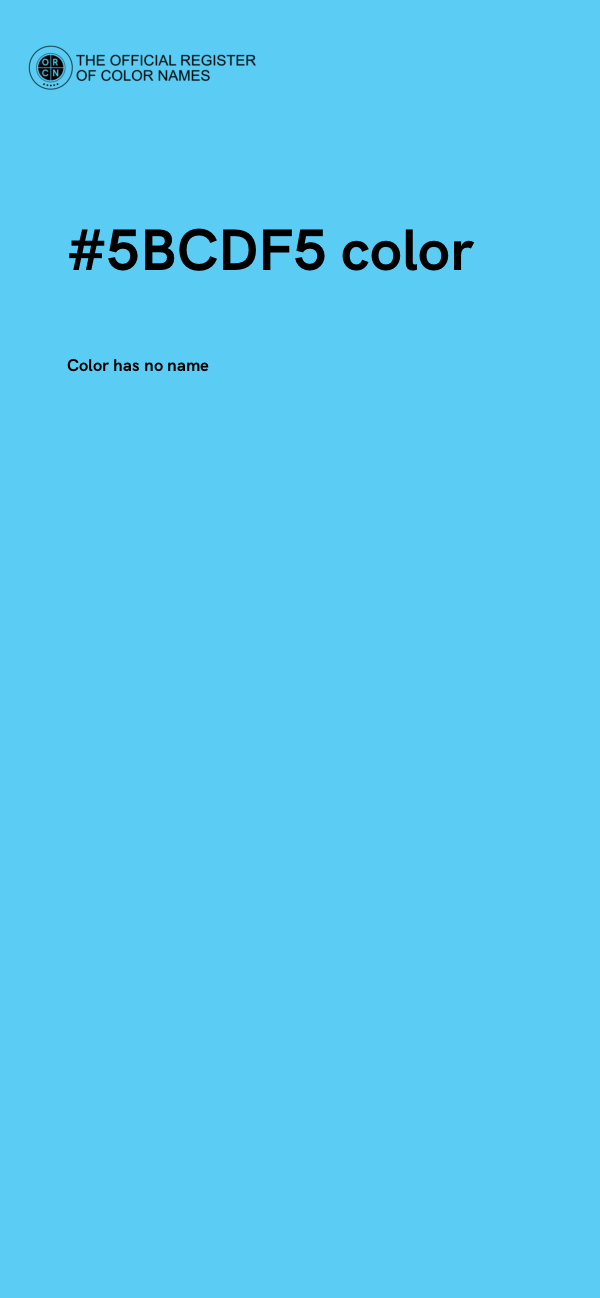 #5BCDF5 color image