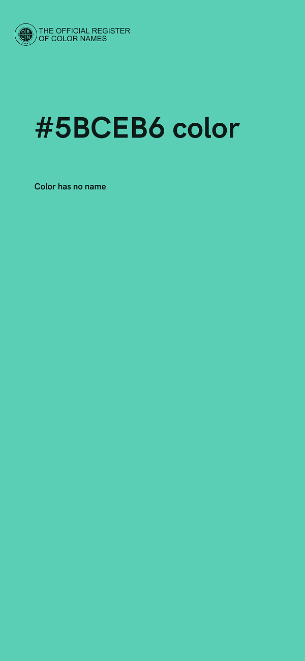 #5BCEB6 color image