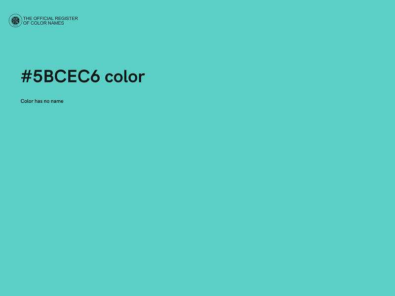 #5BCEC6 color image
