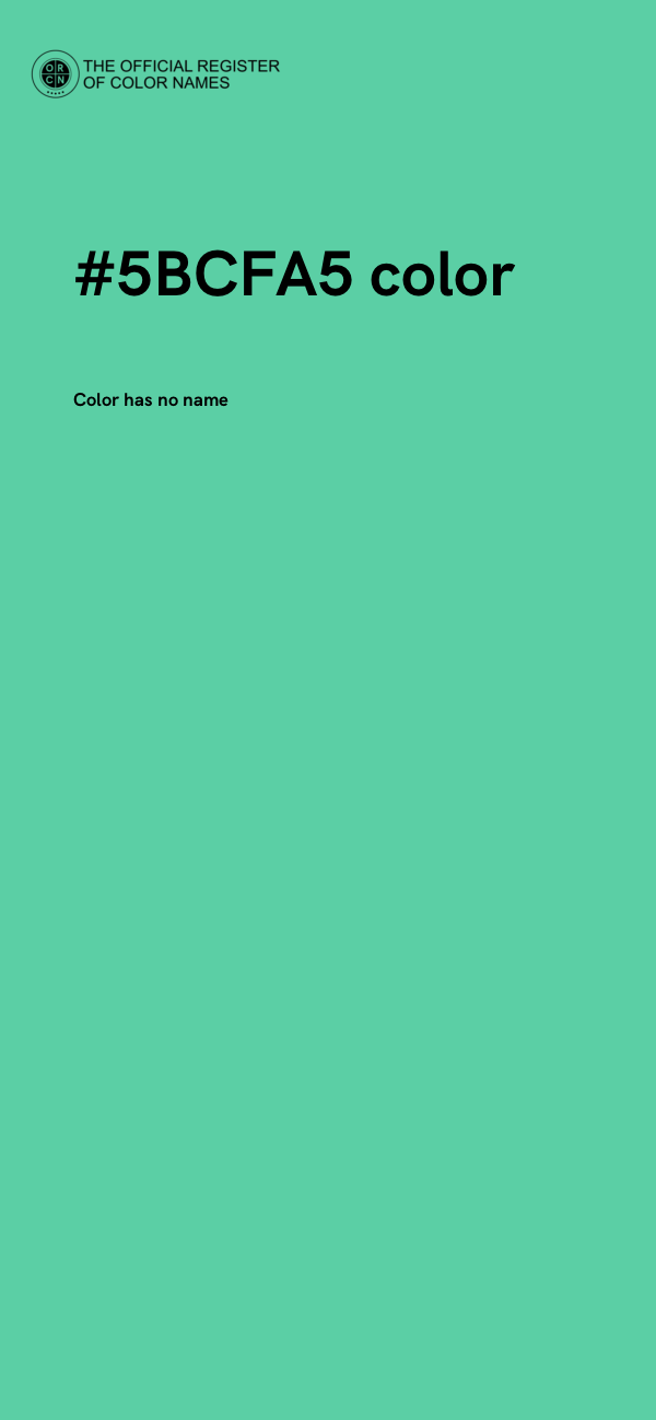 #5BCFA5 color image