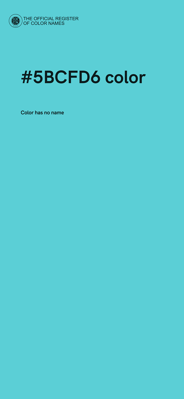 #5BCFD6 color image