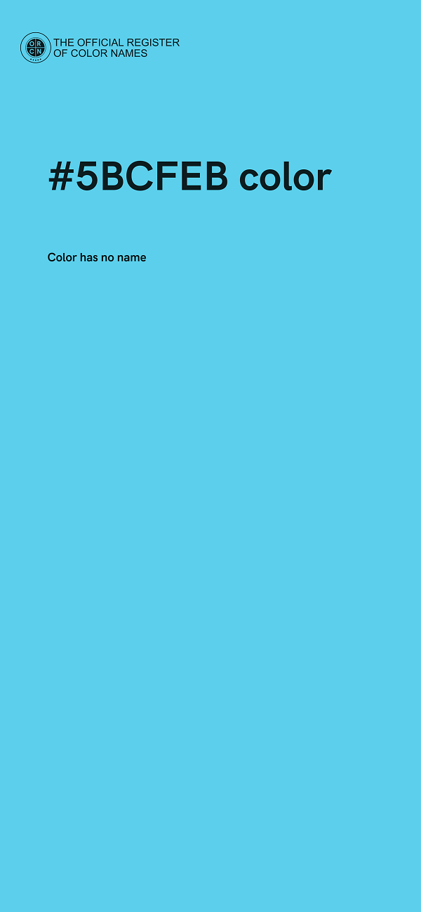 #5BCFEB color image
