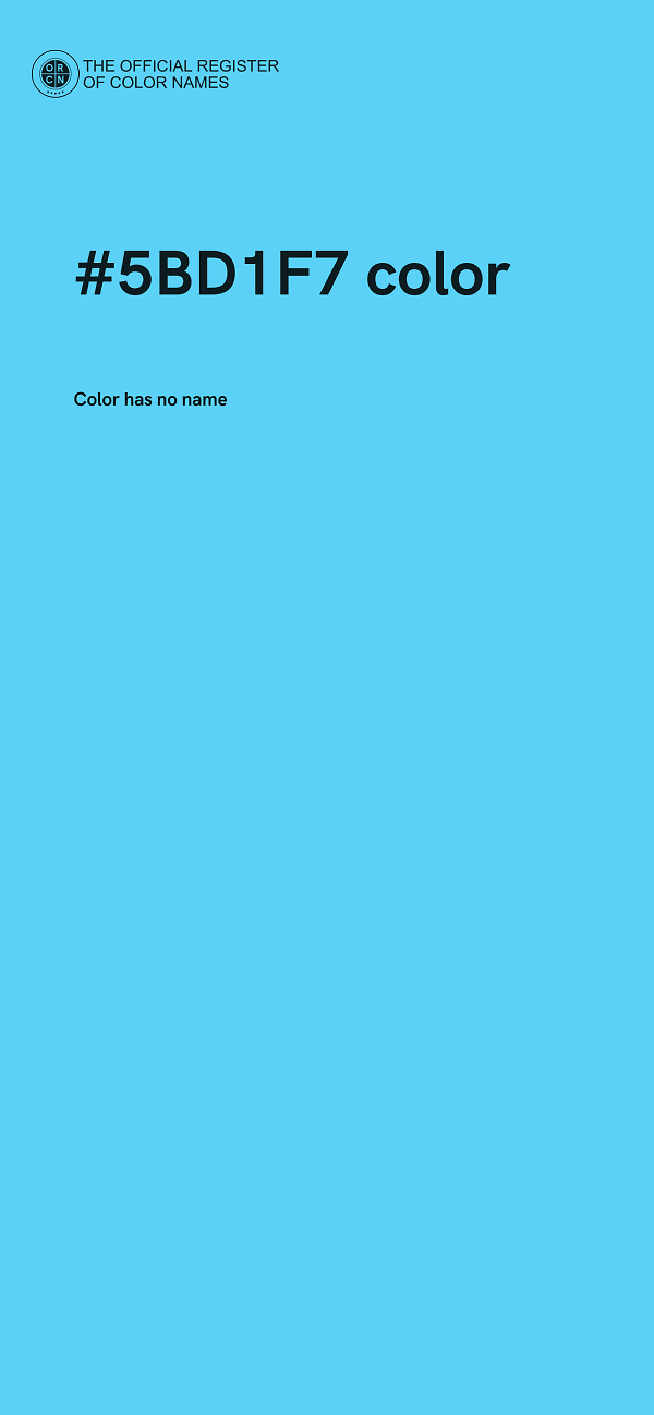 #5BD1F7 color image