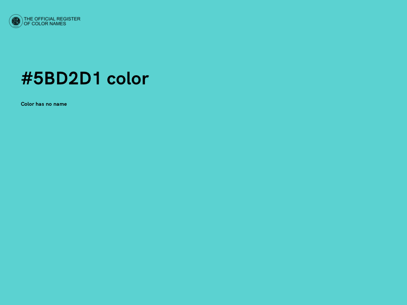#5BD2D1 color image