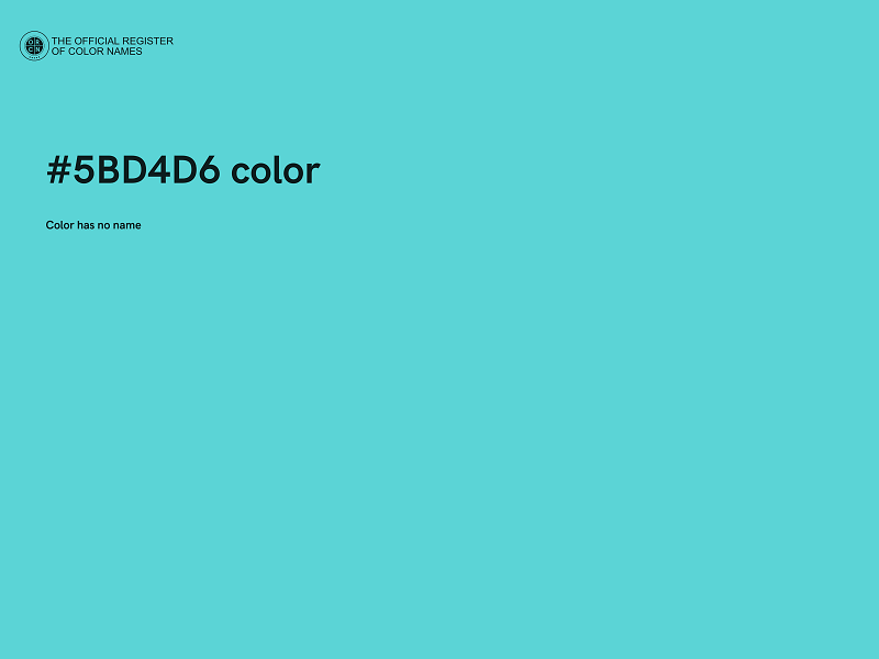 #5BD4D6 color image