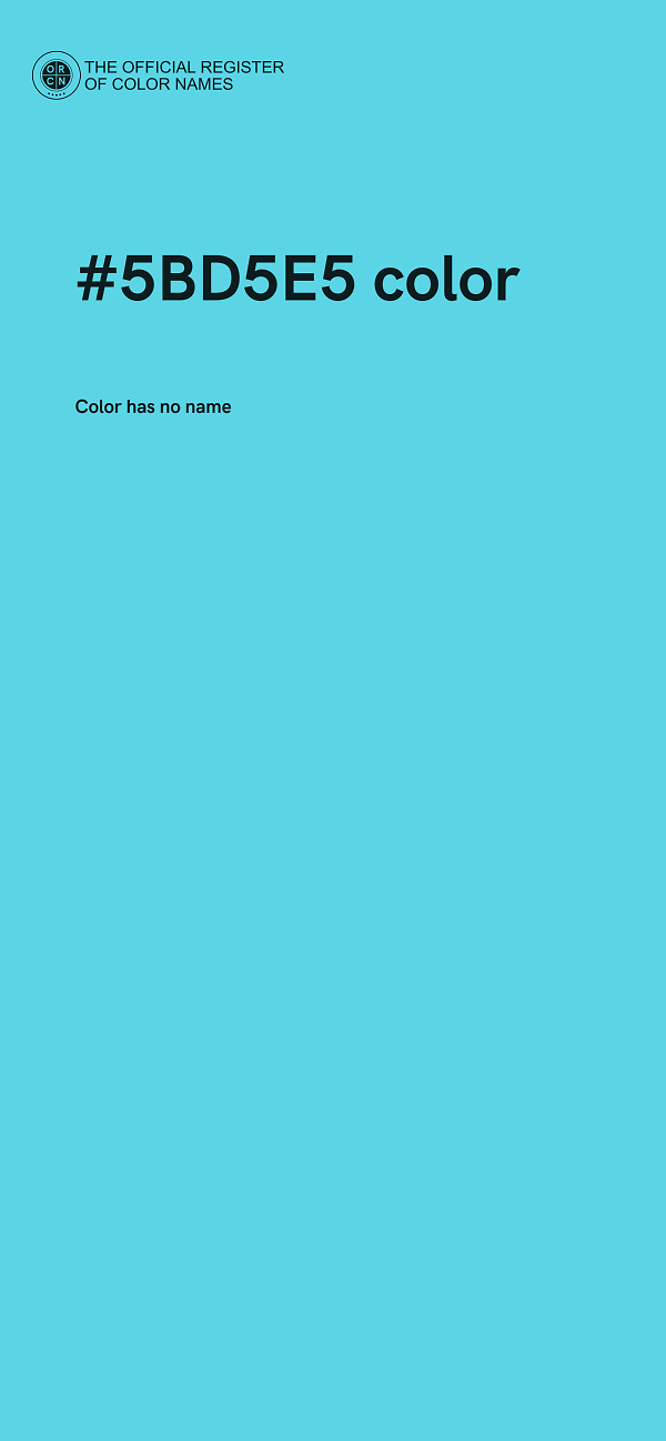 #5BD5E5 color image