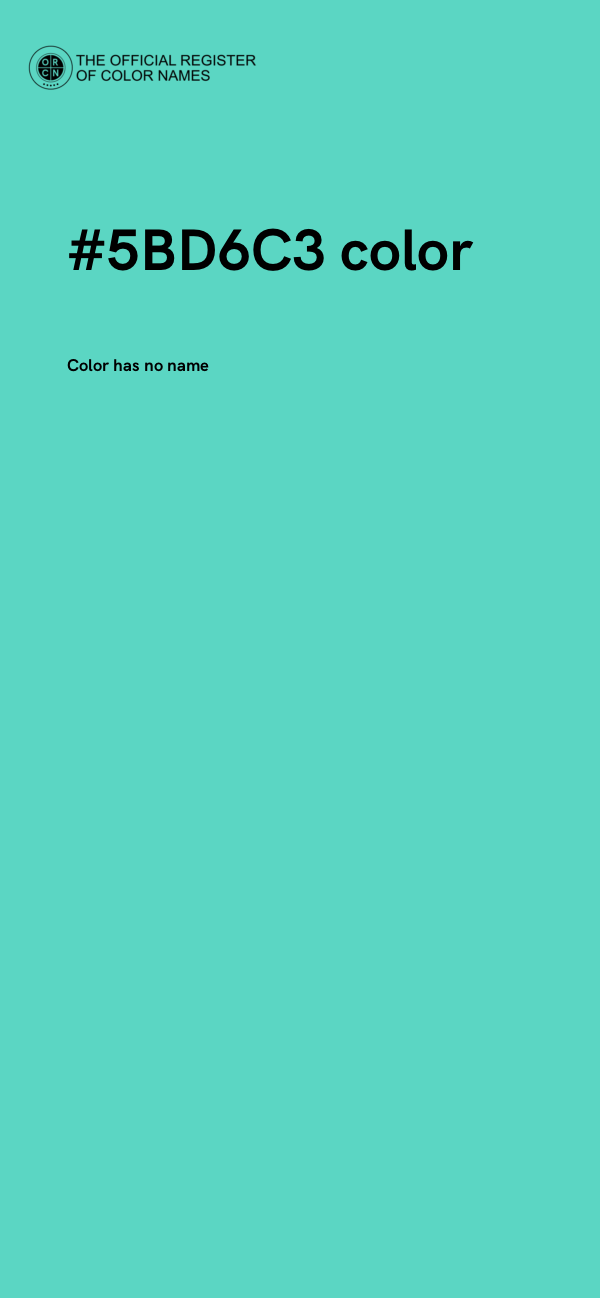 #5BD6C3 color image