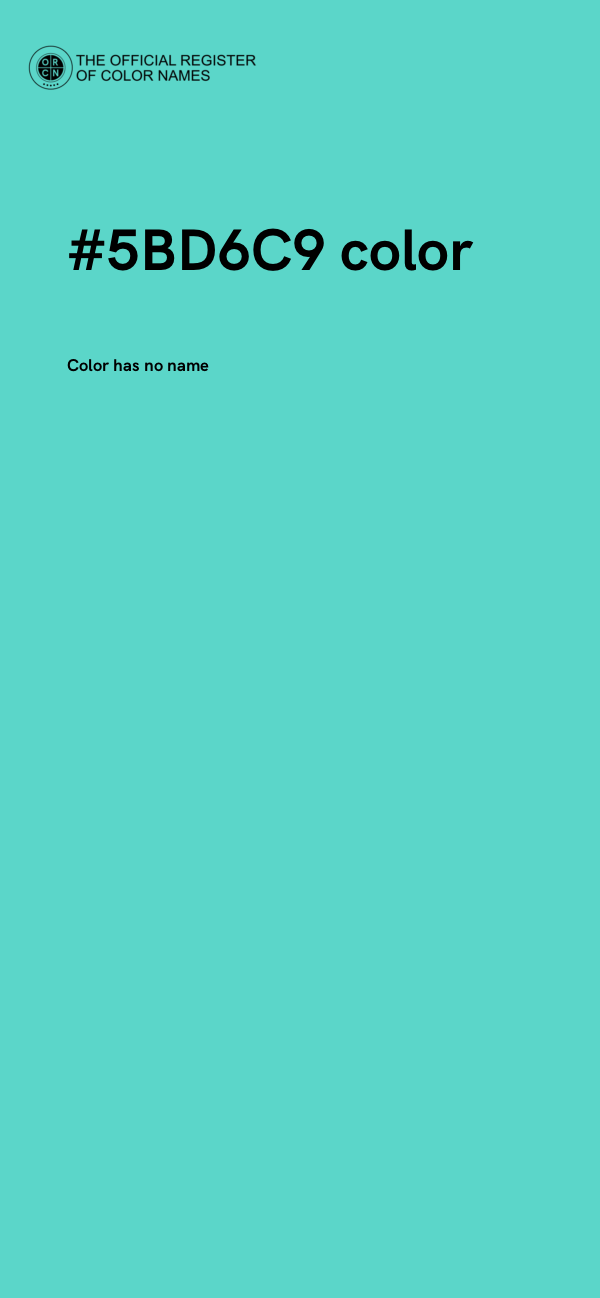 #5BD6C9 color image
