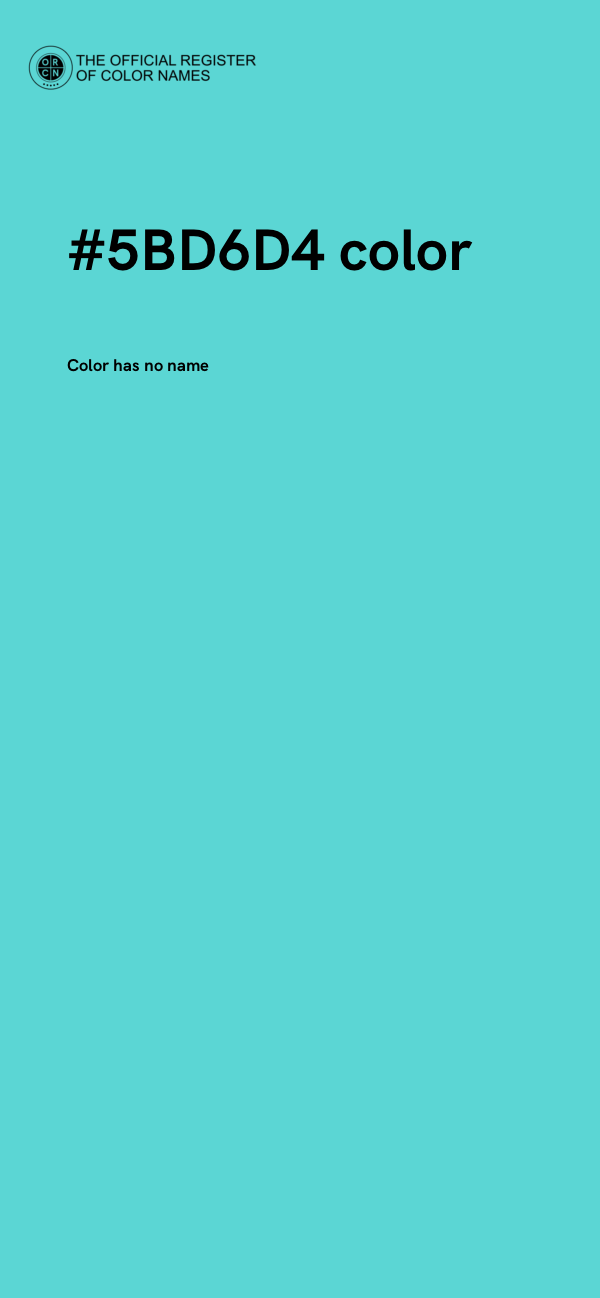 #5BD6D4 color image