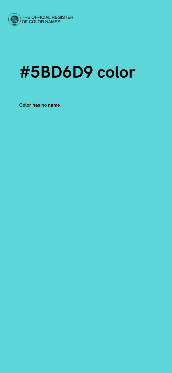 #5BD6D9 color image