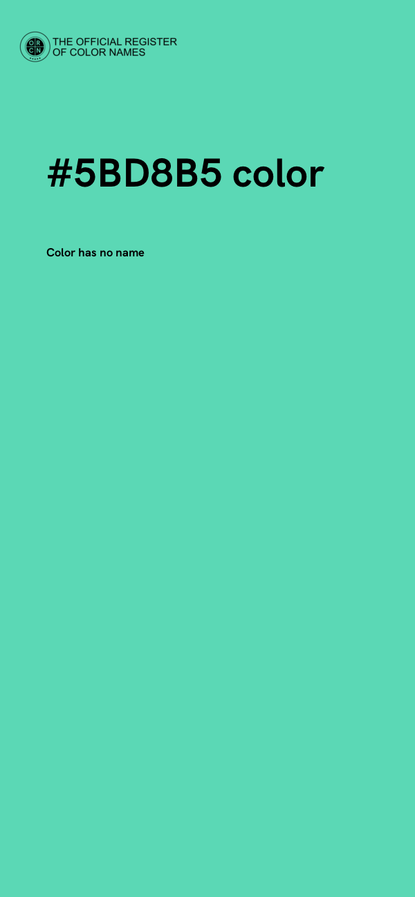#5BD8B5 color image