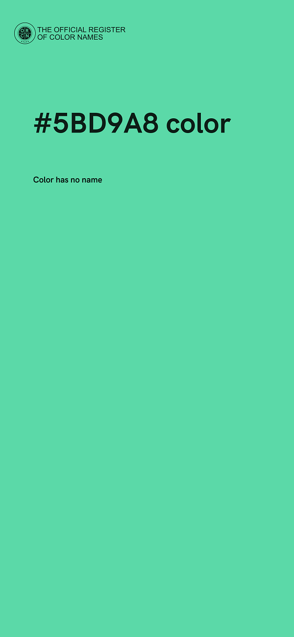 #5BD9A8 color image
