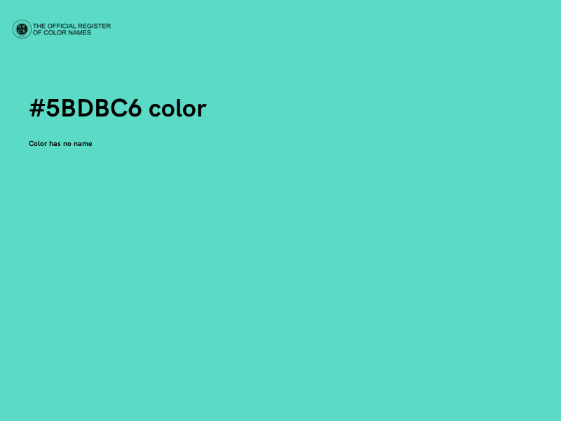 #5BDBC6 color image