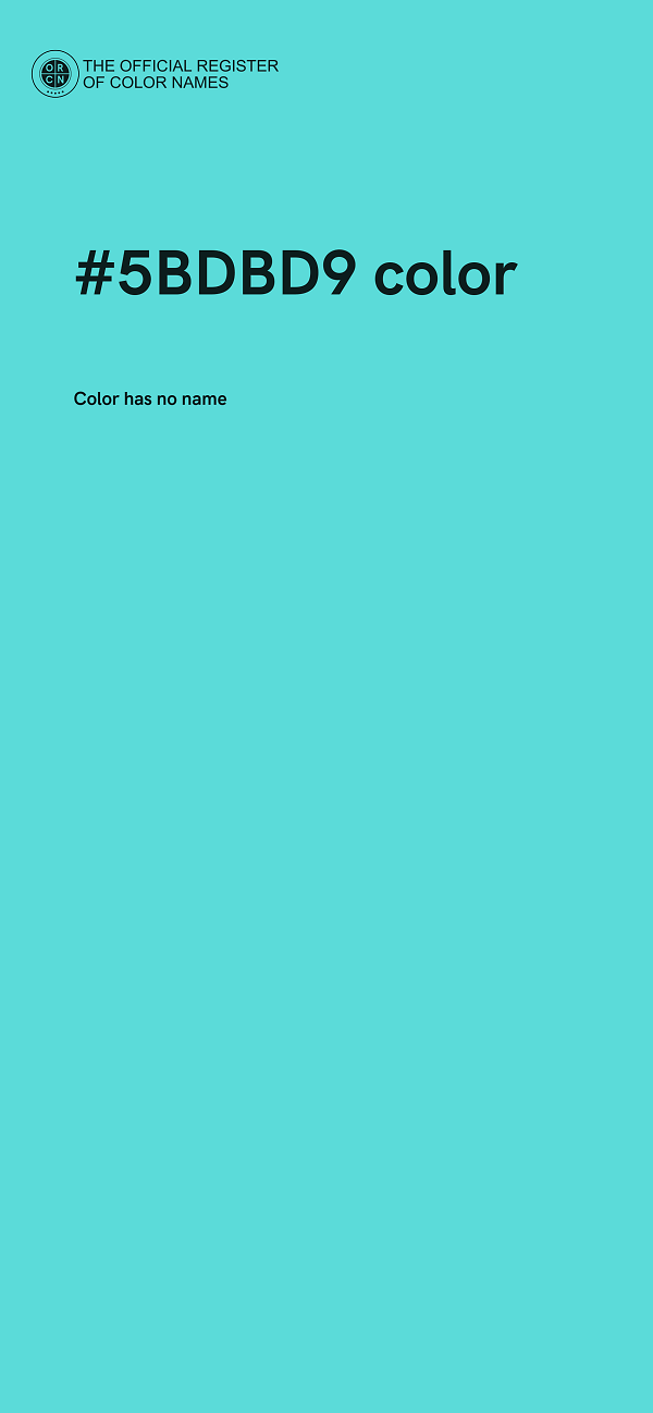 #5BDBD9 color image