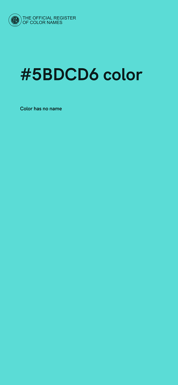 #5BDCD6 color image