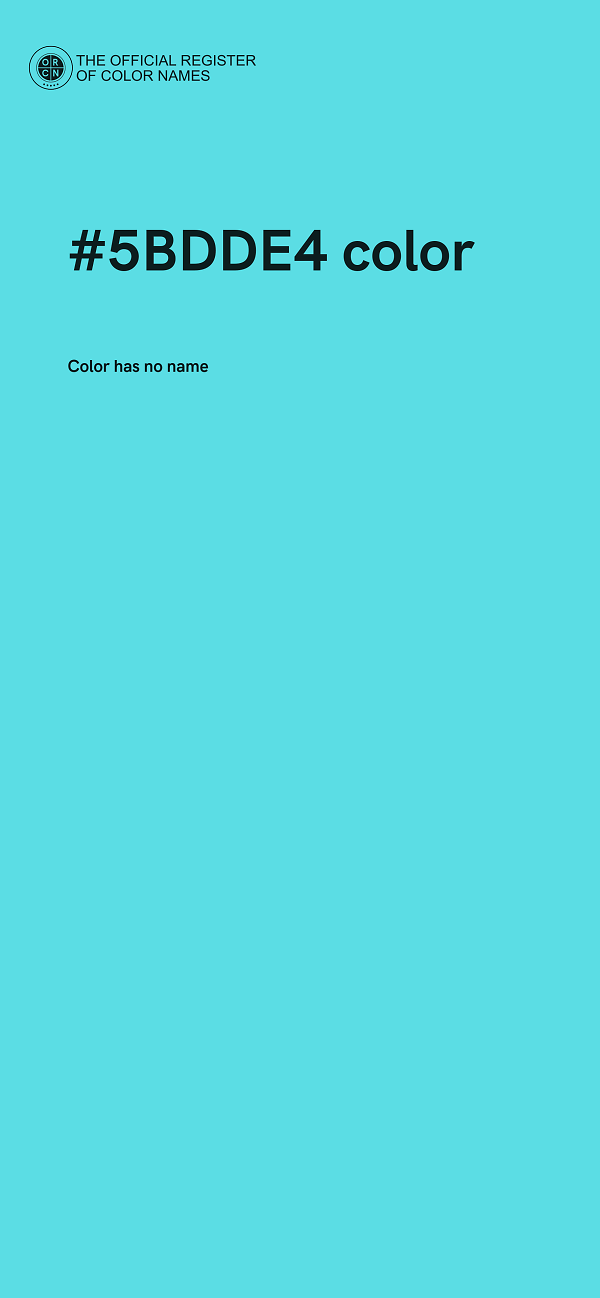 #5BDDE4 color image