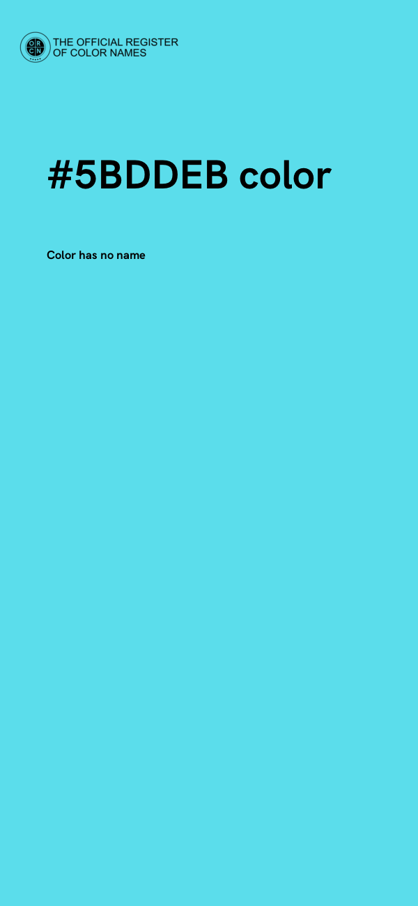 #5BDDEB color image