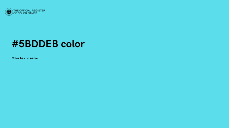 #5BDDEB color image
