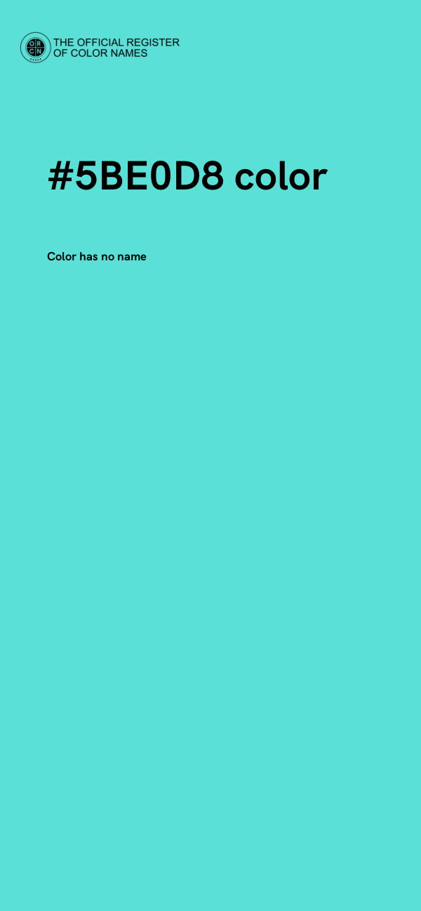 #5BE0D8 color image