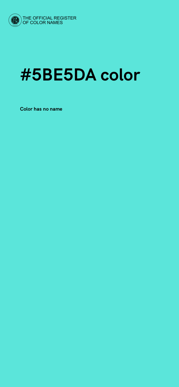 #5BE5DA color image