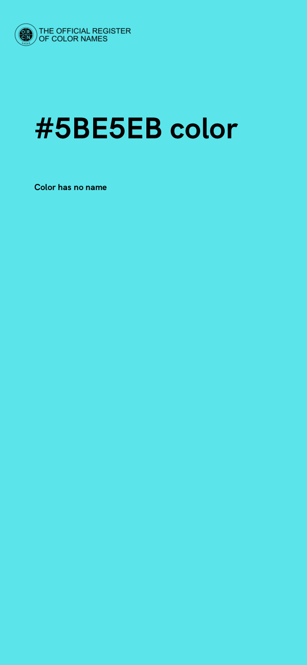#5BE5EB color image