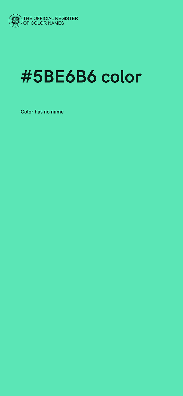 #5BE6B6 color image