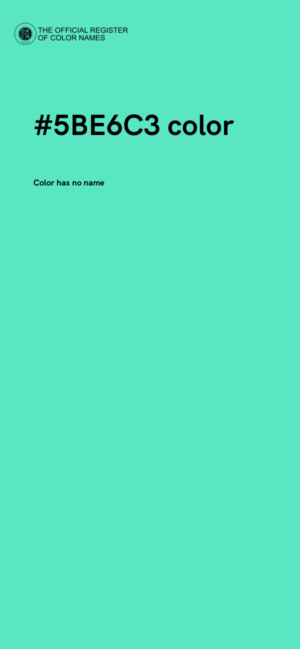 #5BE6C3 color image