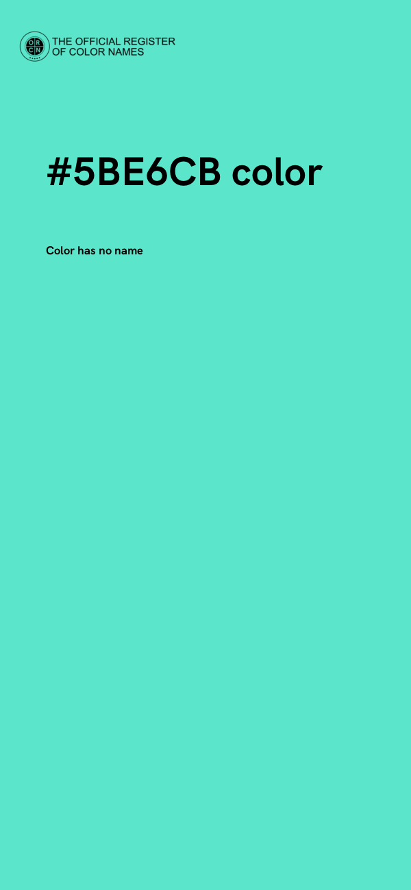 #5BE6CB color image