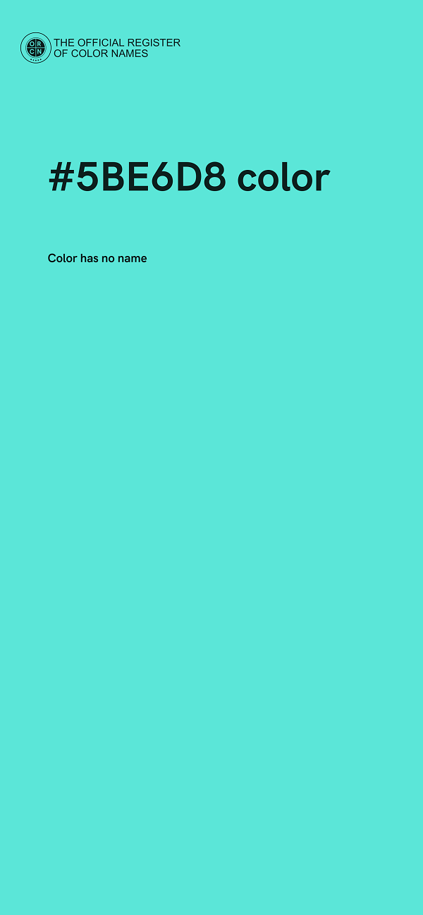 #5BE6D8 color image