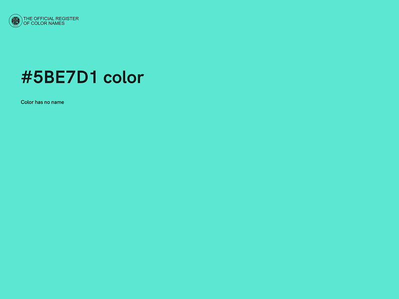#5BE7D1 color image