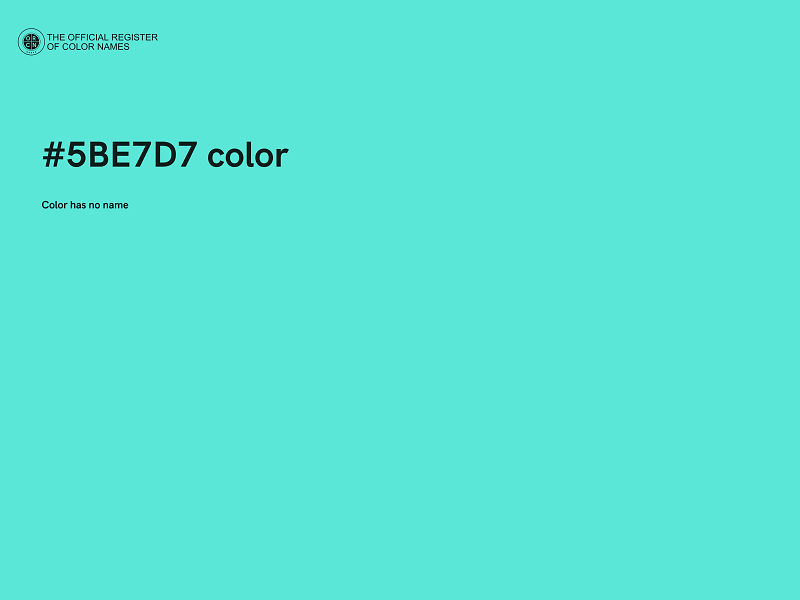 #5BE7D7 color image