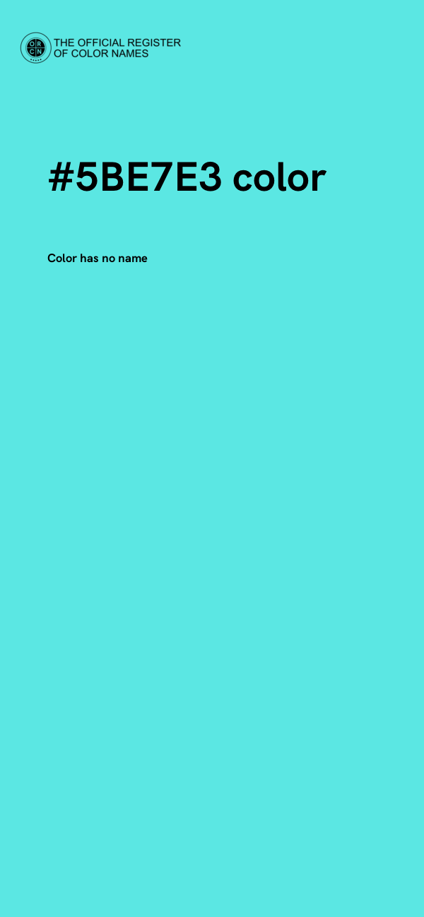 #5BE7E3 color image