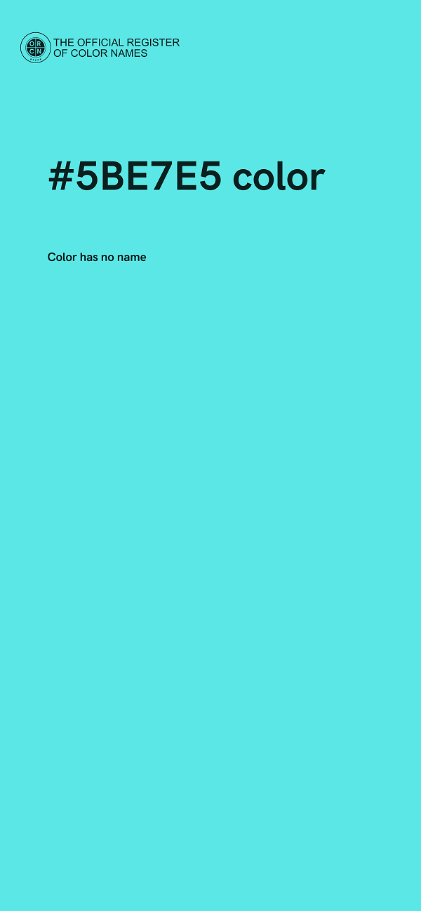 #5BE7E5 color image