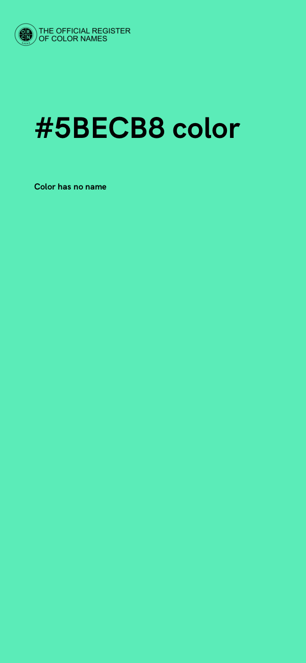 #5BECB8 color image