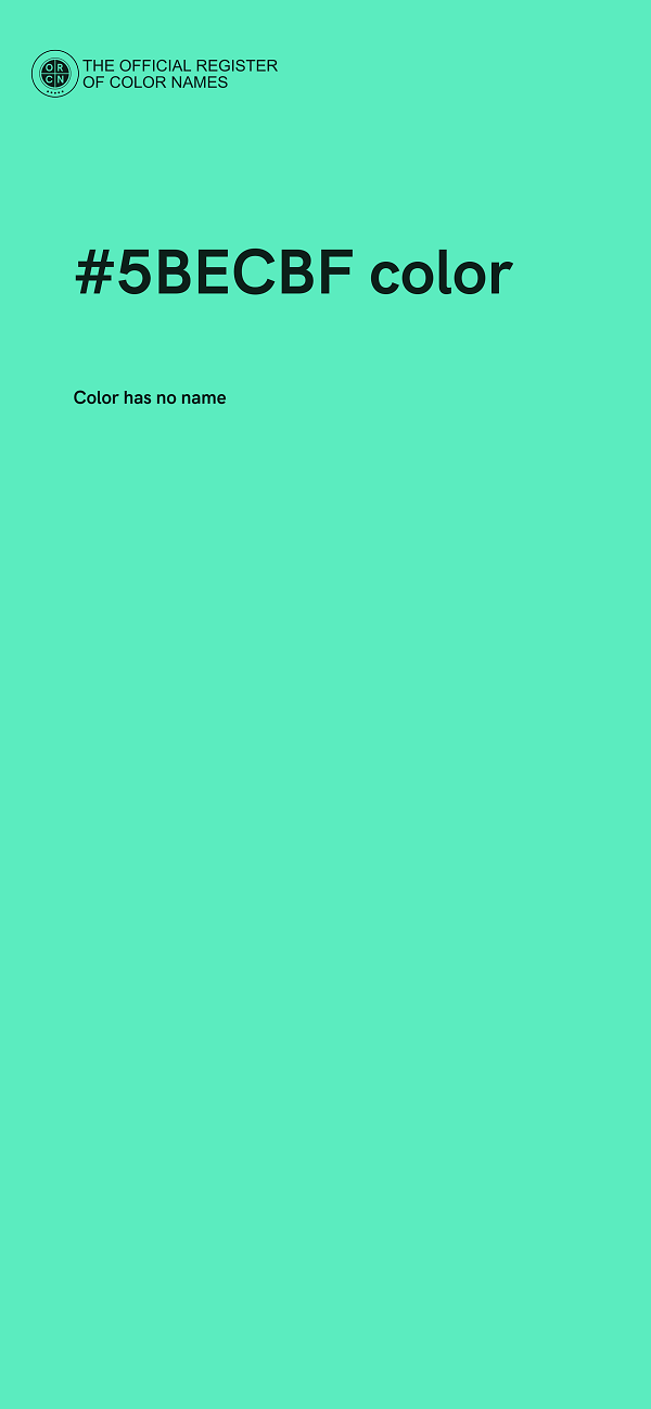 #5BECBF color image