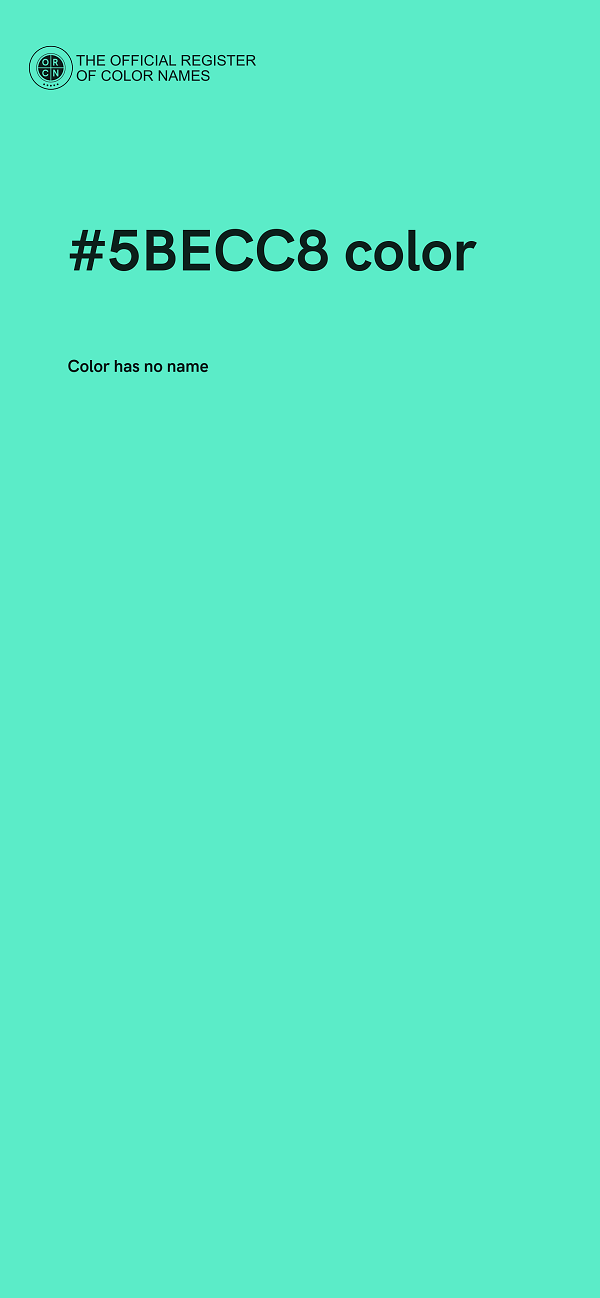 #5BECC8 color image