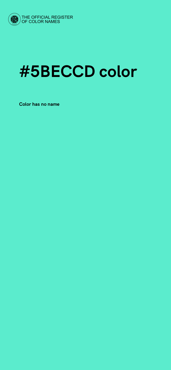 #5BECCD color image