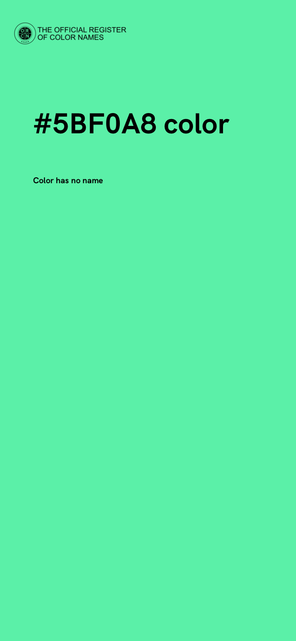 #5BF0A8 color image