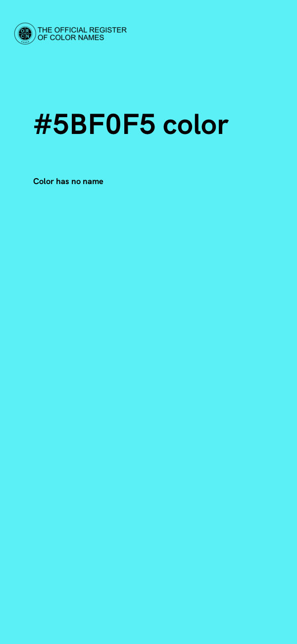 #5BF0F5 color image