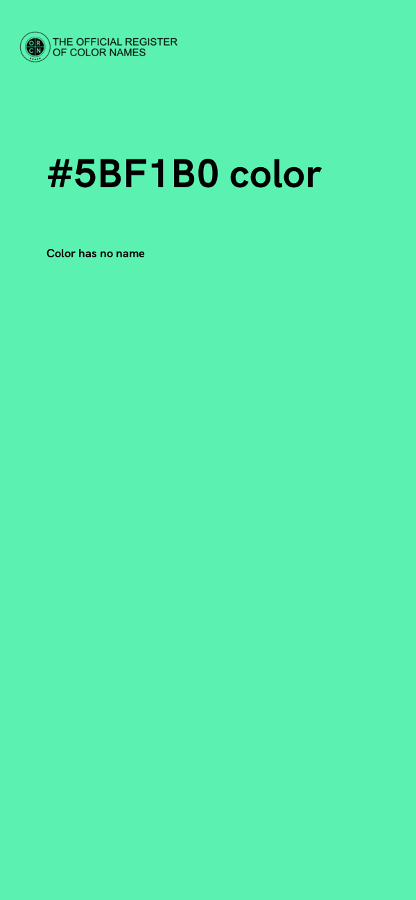#5BF1B0 color image